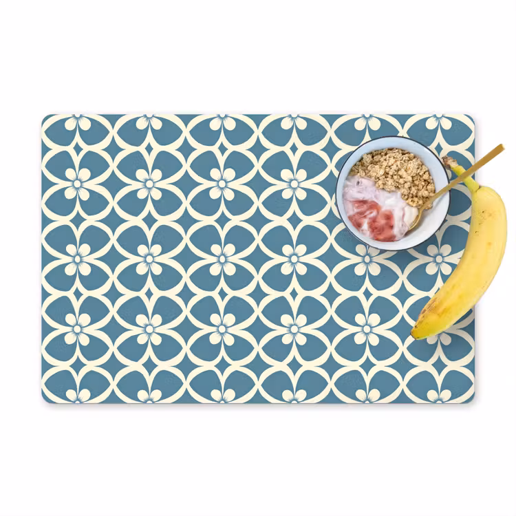 Patroon - Symmetrisch - Blauw Placemat vinyl groot 368 -zzzproduct_Kitchenyeah-website