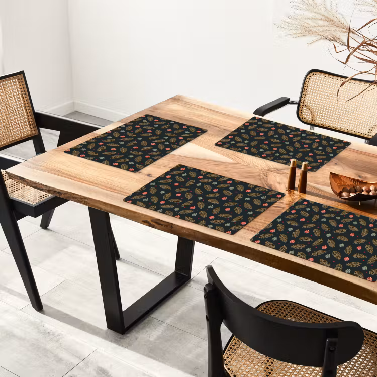 Patroon - Kerst - Symbolen - Groen Placemat vinyl groot 368 -zzsfeer4_Kitchenyeah-website