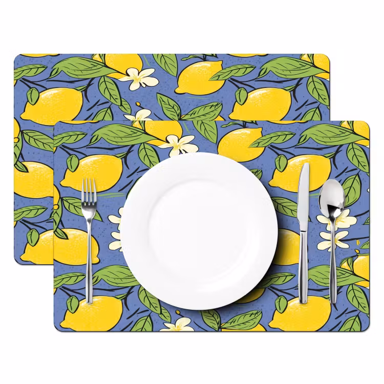 Patroon - Citroen - Illustratie Placemat vinyl groot 368 -zzsfeer2_Kitchenyeah-website