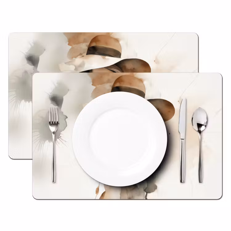 Mysterieus - Vrouw - Sepia Placemat vinyl groot -zzsfeer2_Kitchenyeah-website