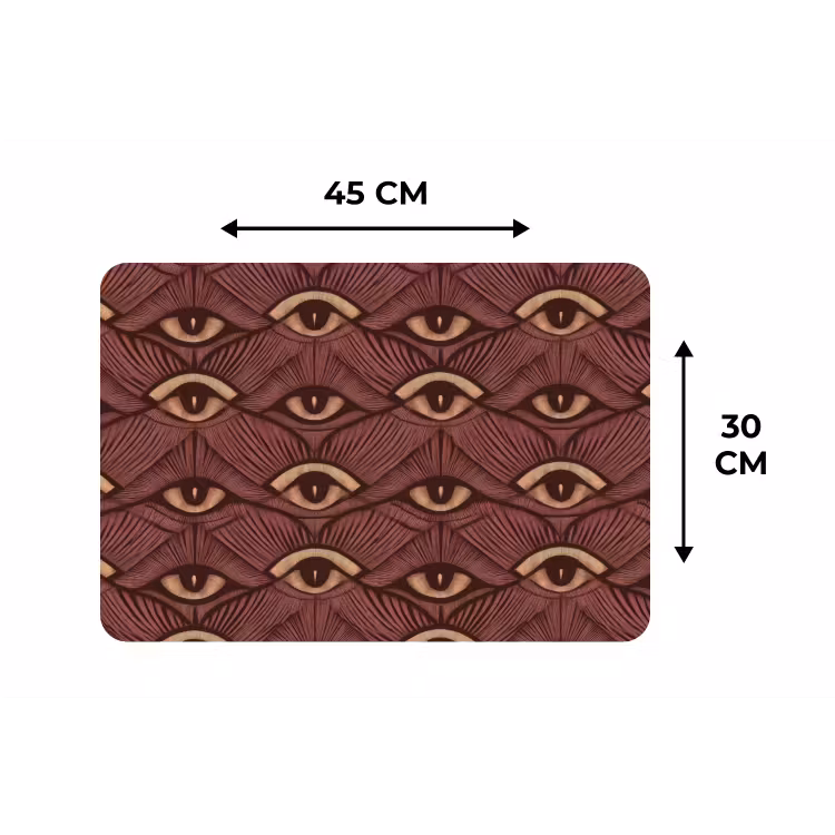 Mystiek - Ogen - Bruin Placemat vinyl groot 368 -specs