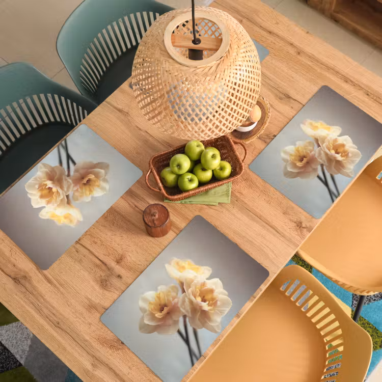 Narcissen - Geel - Bloemblaadjes Placemat vinyl groot -zzsfeer5_Kitchenyeah-website