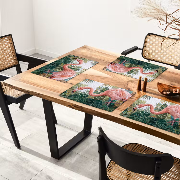 Natuur - Bladeren - Abstract - Groen - Vogel Placemat vinyl groot -zzsfeer4_Kitchenyeah-website