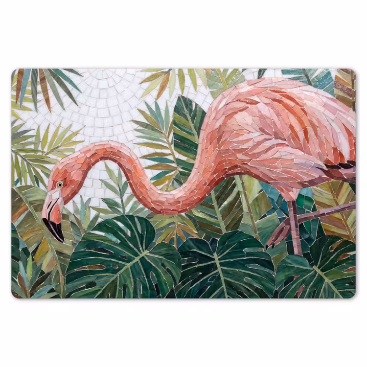Natuur - Bladeren - Abstract - Groen - Vogel Placemat vinyl groot -zzsfeer1_Kitchenyeah-website