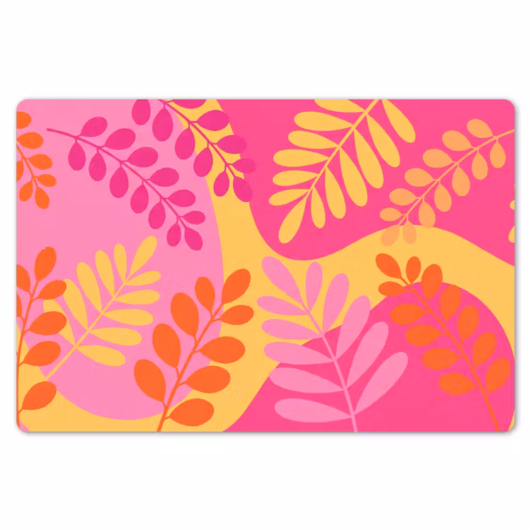 Natuur - Bladeren - Abstract - Roze - Geel Placemat vinyl groot -zzsfeer1_Kitchenyeah-website