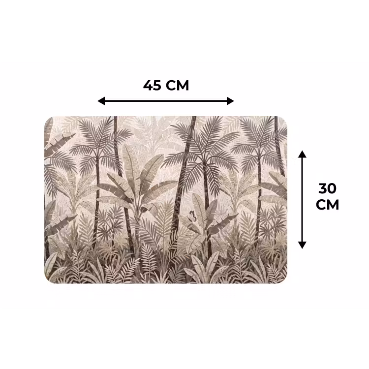 Natuur - Bladeren - Landschap - Mozaïek - Beige Placemat vinyl groot -specs