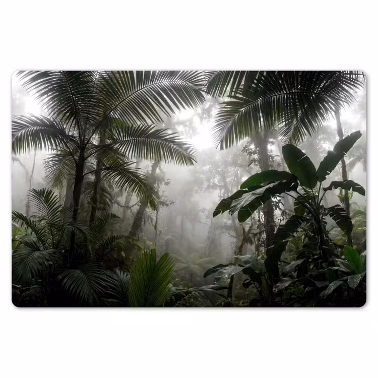 Natuur - Jungle - Mist - Groen - Bladeren Placemat vinyl groot -zzsfeer1_Kitchenyeah-website