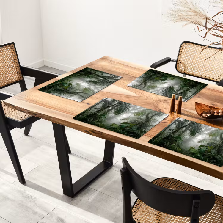 Natuur - Jungle - Mist - Tropisch - Groen Placemat vinyl groot -zzsfeer4_Kitchenyeah-website