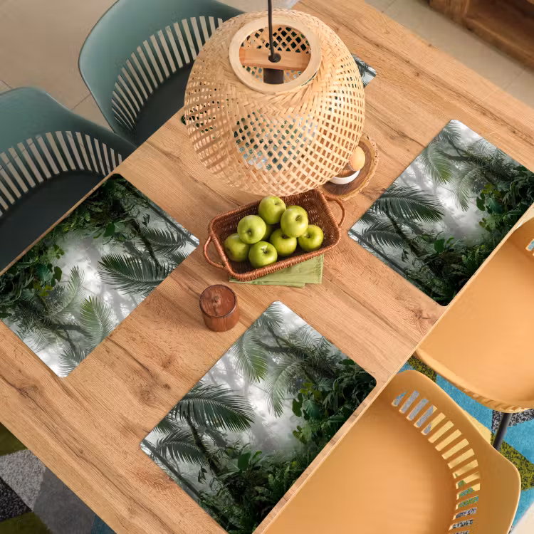 Natuur - Jungle - Mist - Tropisch - Groen Placemat vinyl groot -zzsfeer5_Kitchenyeah-website