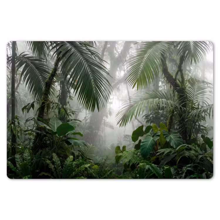 Natuur - Jungle - Mist - Tropisch - Groen Placemat vinyl groot -zzsfeer1_Kitchenyeah-website