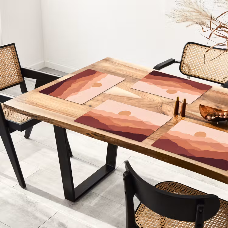 Natuur - Heuvels - Abstract - Modern - Oranje Placemat vinyl groot -zzsfeer4_Kitchenyeah-website