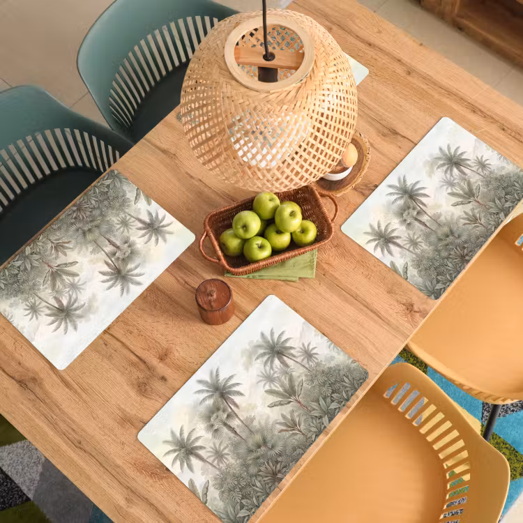 Natuur - Tropisch bos - Landschap - Aquarel - Groen Placemat vinyl groot -zzsfeer5_Kitchenyeah-website