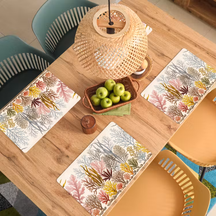 Natuur - Onderwater - Botanisch - Vintage - Kleurrijk Placemat vinyl groot -zzsfeer5_Kitchenyeah-website