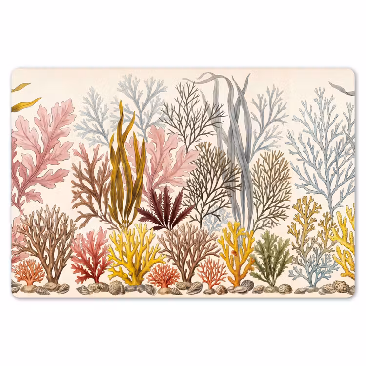 Natuur - Onderwater - Botanisch - Vintage - Kleurrijk Placemat vinyl groot -zzsfeer1_Kitchenyeah-website