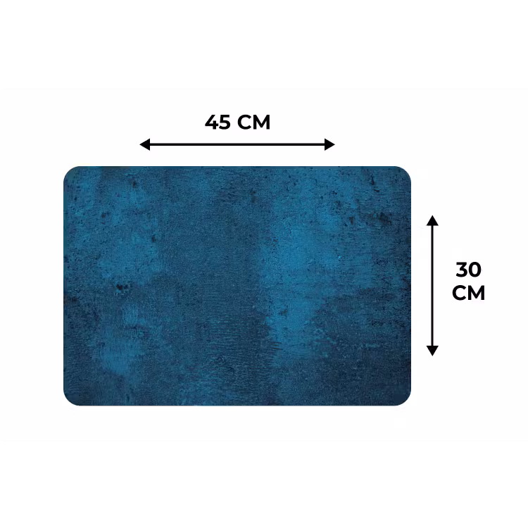 Natuursteen - Beton - Steen - Blauw Placemat vinyl groot -specs