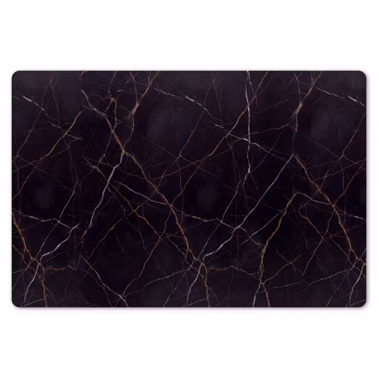 Natuursteen - Marmerpatroon - Abstract - Modern - Zwart - Goud Placemat vinyl groot -zzsfeer1_Kitchenyeah-website