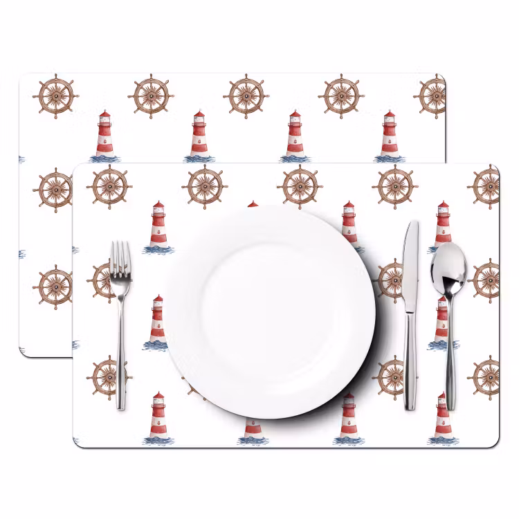 Nautisch - Klassiek - Rood Placemat vinyl groot 368 -zzsfeer2_Kitchenyeah-website