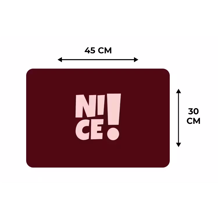 Nice - Uitroepteken - Rood Placemat vinyl groot -specs