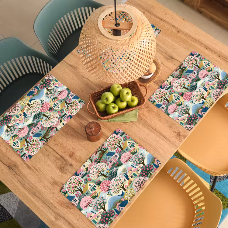 Nostalgisch - Idyllisch - Kleurrijk Placemat vinyl groot 368 -zzsfeer5_Kitchenyeah-website