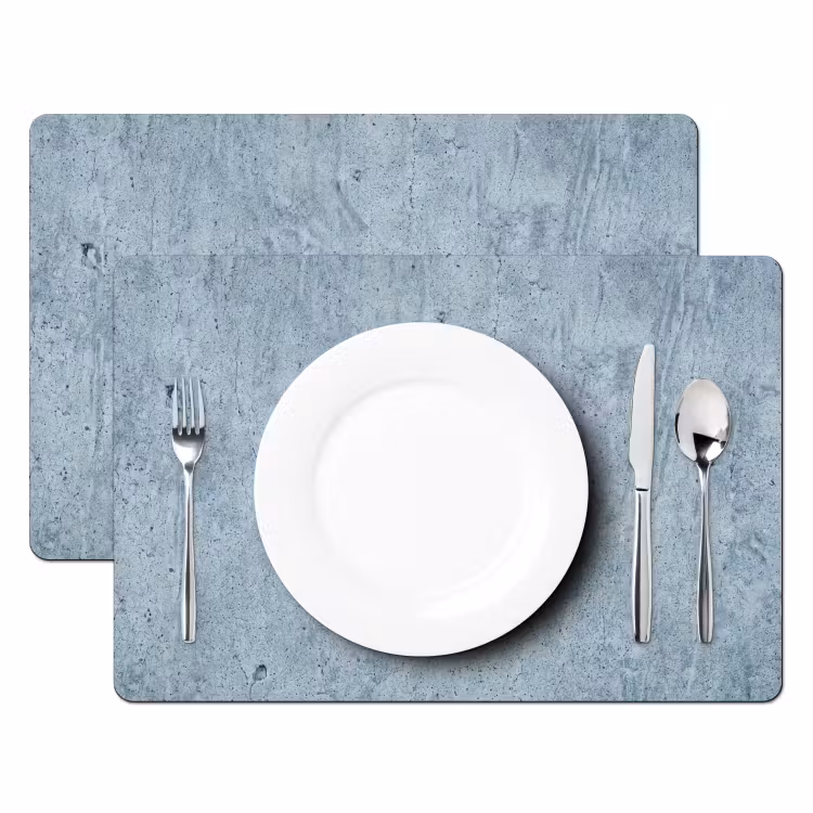 Oppervlak - Ruw - Abstract - Modern - Grijs Placemat vinyl groot -zzsfeer2_Kitchenyeah-website
