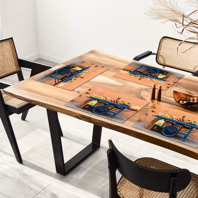 Tischset - 6 Stück - Obst – Kar – Straße - Fruit - Kar - Straat Placemat vinyl groot