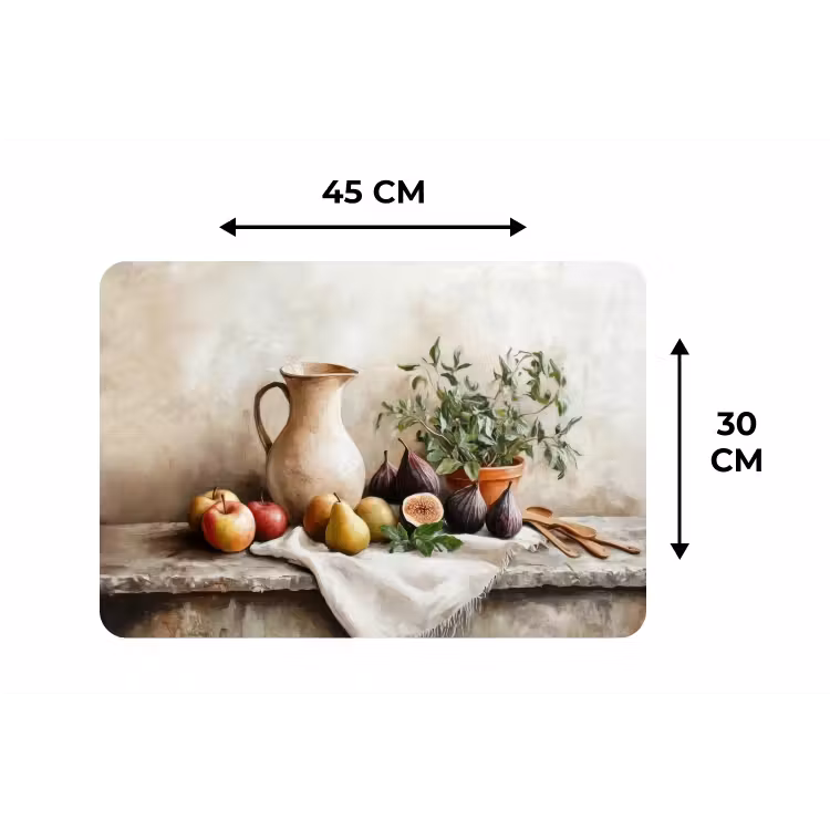 Fruit - Kruiden - Landelijk Placemat vinyl groot -specs