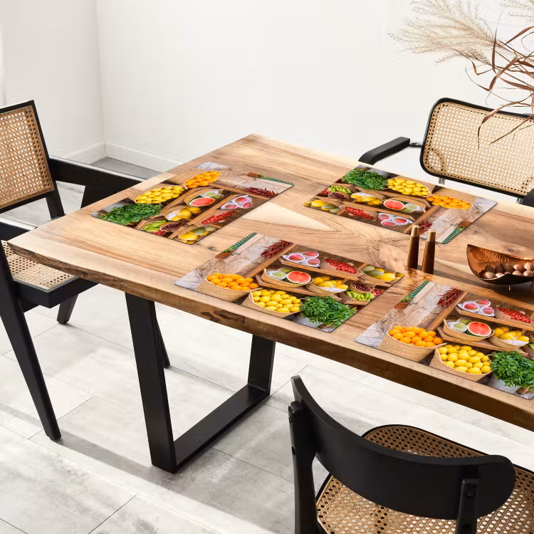 Tischset - 6 Stück - Obst – Markt – Frisch - Fruit - Markt - Vers Placemat vinyl groot