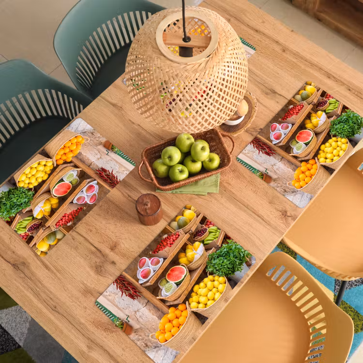 Tischset - 6 Stück - Obst – Markt – Frisch - Fruit - Markt - Vers Placemat vinyl groot