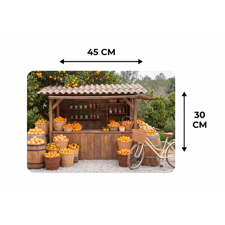 Tischset - 6 Stück - Obst – Markt – Ländlich - Fruit - Markt - Landelijk Placemat vinyl groot