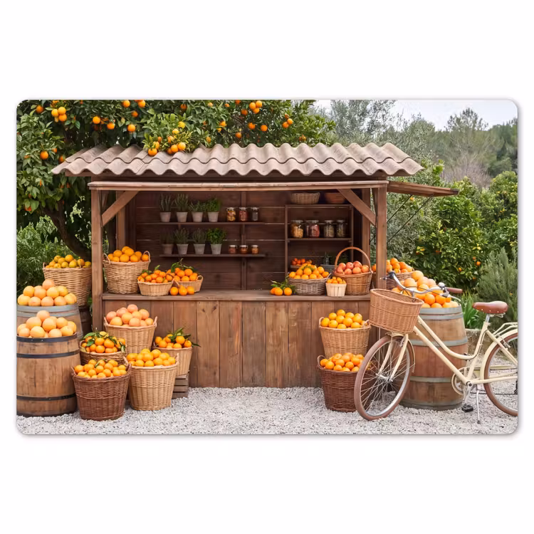 Tischset - 6 Stück - Obst – Markt – Ländlich - Fruit - Markt - Landelijk Placemat vinyl groot