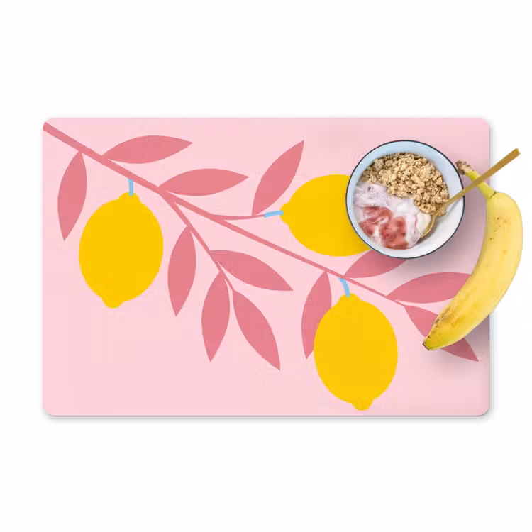 Fruit - Tak - Natuur - Abstract - Roze Placemat vinyl groot -zzzproduct_Kitchenyeah-website