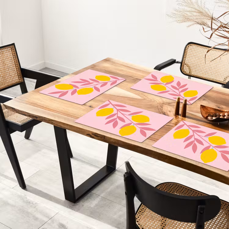 Fruit - Tak - Natuur - Abstract - Roze Placemat vinyl groot -zzsfeer4_Kitchenyeah-website
