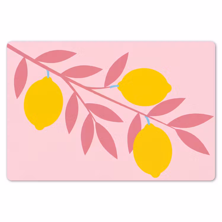 Fruit - Tak - Natuur - Abstract - Roze Placemat vinyl groot -zzsfeer1_Kitchenyeah-website