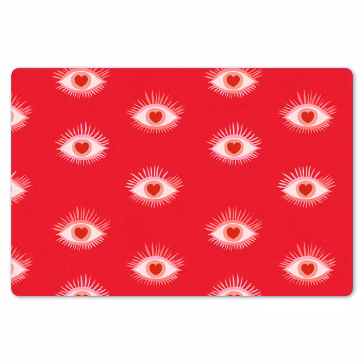 Ogen - Hart - Abstract - Rood - Roze Placemat vinyl groot 368 -zzsfeer1_Kitchenyeah-website