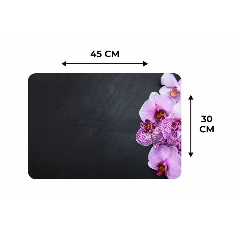 Orchidee - Bloemen - Roze - Flora Placemat vinyl groot -specs