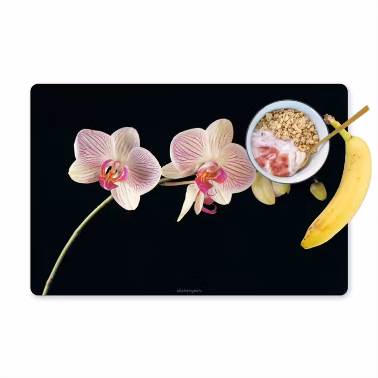 Orchidee - Roze - Bloemen Placemat vinyl groot -zzzproduct_Kitchenyeah-website