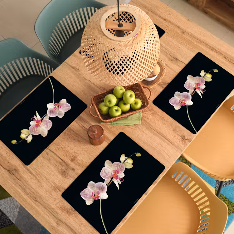 Orchidee - Roze - Bloemen Placemat vinyl groot -zzsfeer5_Kitchenyeah-website