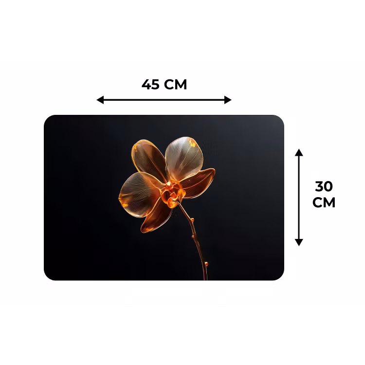 Orchidee - Doorzichtig - Bloem Placemat vinyl groot -specs