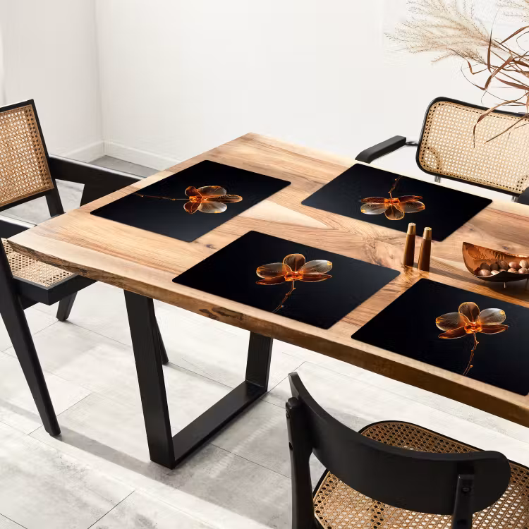 Orchidee - Doorzichtig - Bloem Placemat vinyl groot -zzsfeer4_Kitchenyeah-website