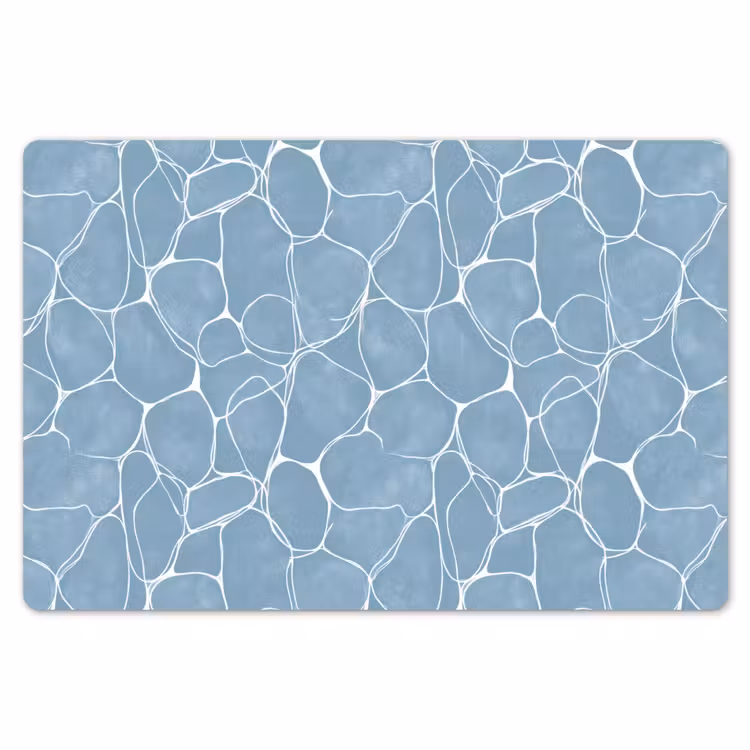 Organisch - Patroon - Blauw Placemat vinyl groot 368 -zzsfeer1_Kitchenyeah-website
