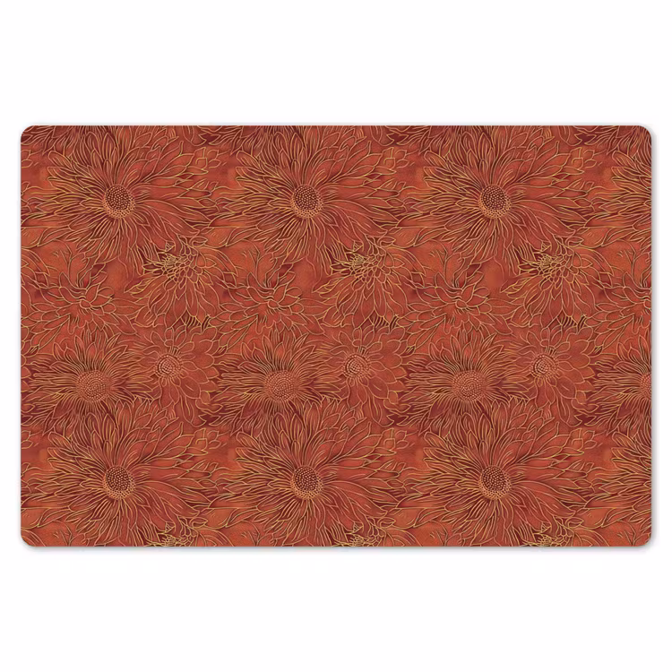 Oosters - Bloemen - Terracotta Placemat vinyl groot 368 -zzsfeer1_Kitchenyeah-website