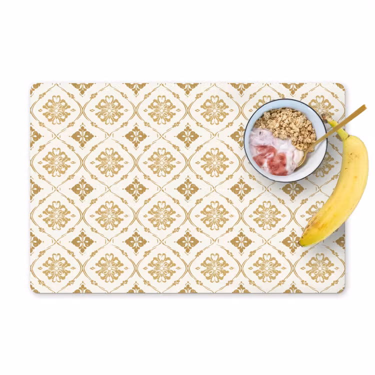 Ornament - Klassiek - Goud Placemat vinyl groot 368 -zzzproduct_Kitchenyeah-website