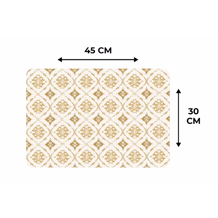 Ornament - Klassiek - Goud Placemat vinyl groot 368 -specs