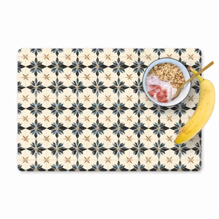 Sierlijk - Ornament - Blauw Placemat vinyl groot 368 -zzzproduct_Kitchenyeah-website