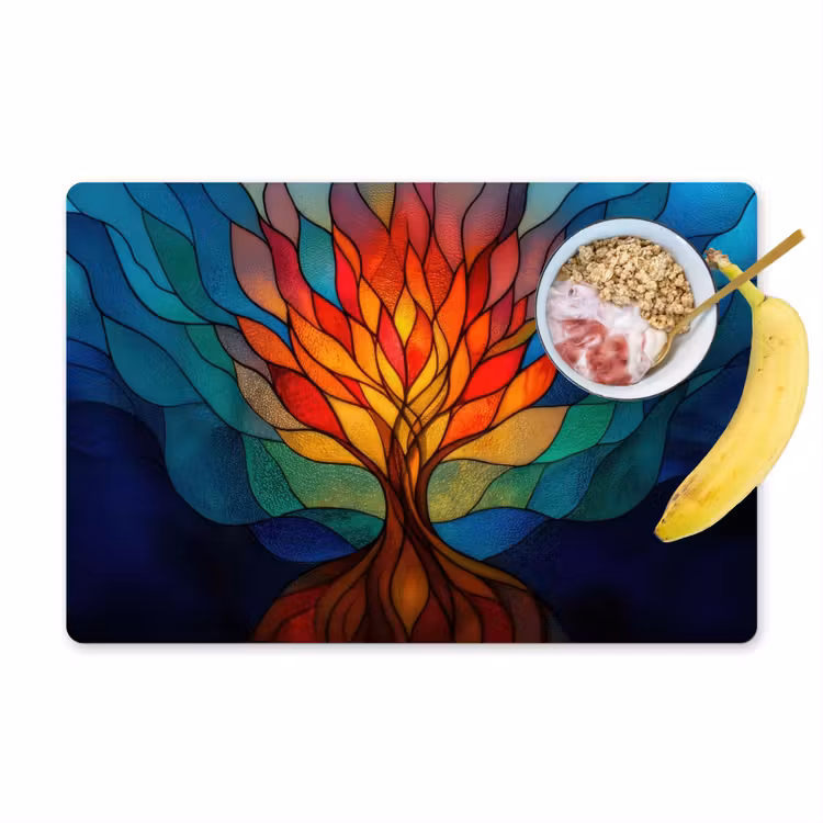 Sierglas - Boom - Rood - Vlakken Placemat vinyl groot -zzzproduct_Kitchenyeah-website