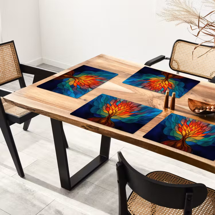 Sierglas - Boom - Rood - Vlakken Placemat vinyl groot -zzsfeer4_Kitchenyeah-website