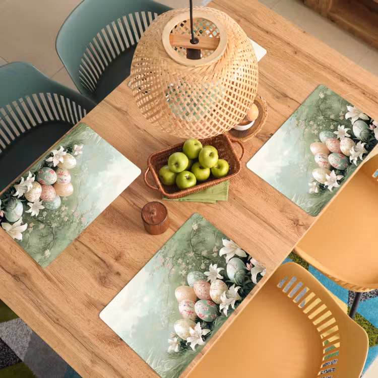 Paaseieren - Pasteltinten - Bloemen Placemat vinyl groot -zzsfeer5_Kitchenyeah-website