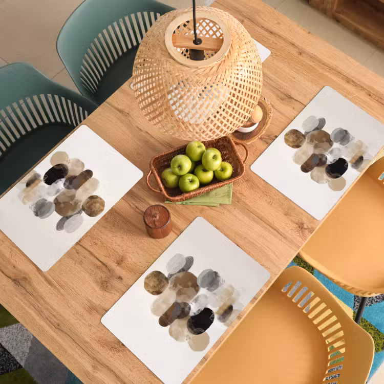 Ovaal - Kleurvlakken - Penseelstreken Placemat vinyl groot -zzsfeer5_Kitchenyeah-website