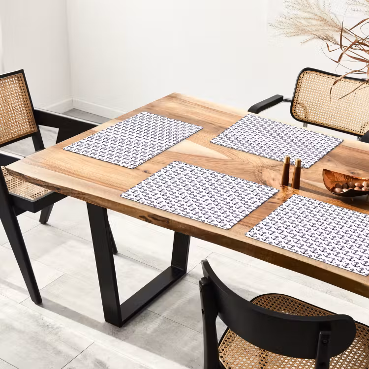 Oceaan - Anker - Blauw - Wit Placemat vinyl groot 368 -zzsfeer4_Kitchenyeah-website