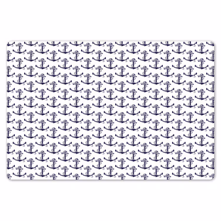 Oceaan - Anker - Blauw - Wit Placemat vinyl groot 368 -zzsfeer1_Kitchenyeah-website